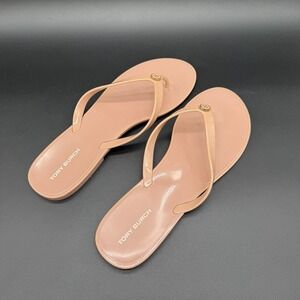 Tory Burch Chelsea Women's Flip Flops Size 11 , Nude/Light Pink Gold Hardware